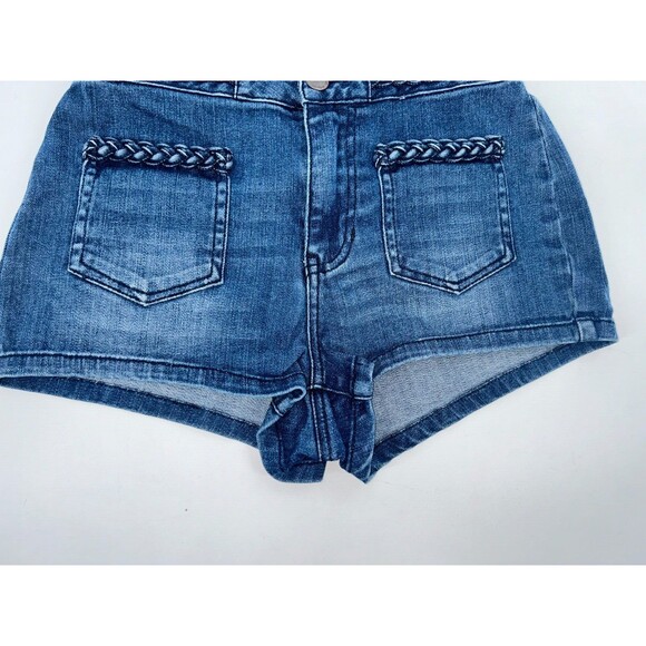 Women's House Of Harlow Hi Rise Braided Detail Trim Short Size 26 - Picture 3 of 7